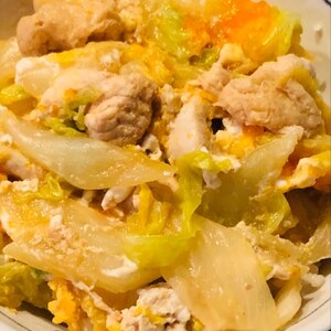 白菜たっぷり親子丼